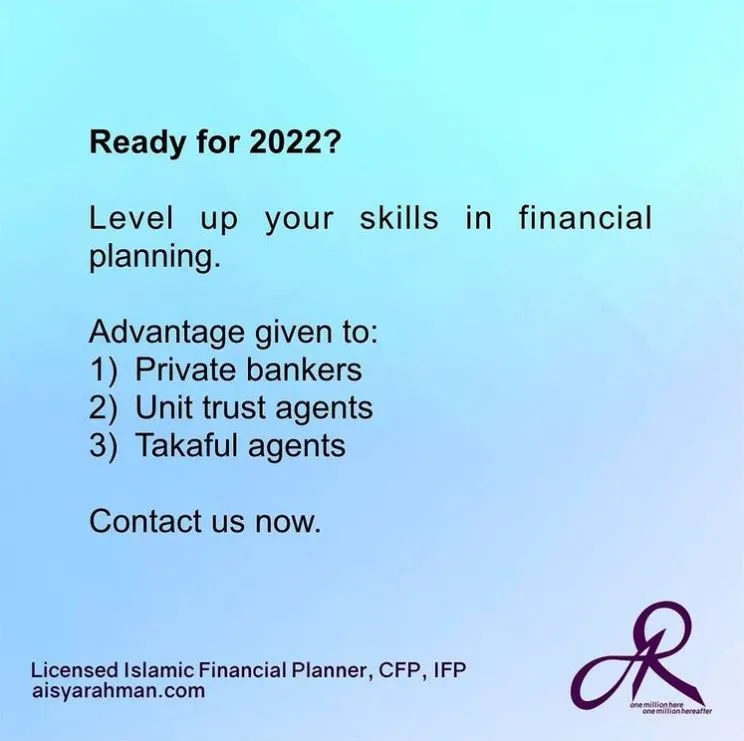 How to become a Licensed Islamic Financial Planner in Malaysia.