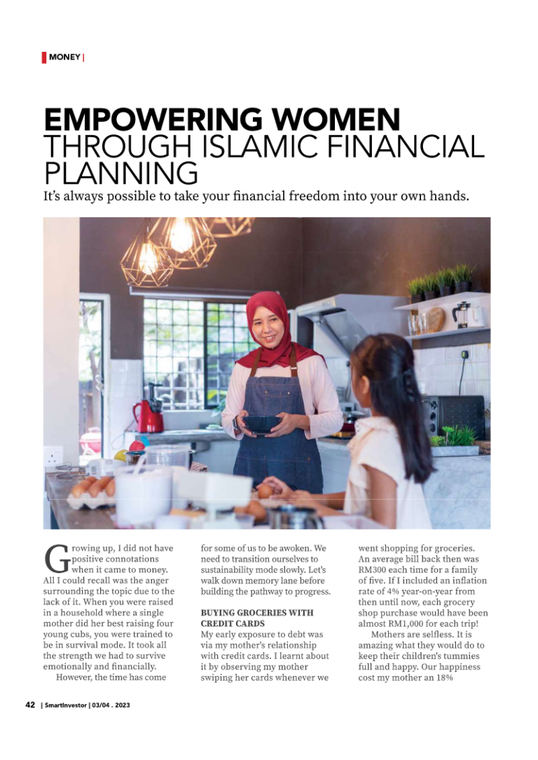 Empowering women through Islamic financial planning.