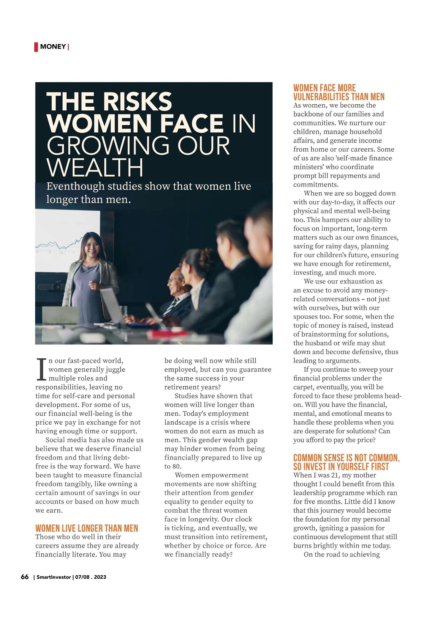 Financial literacy for women